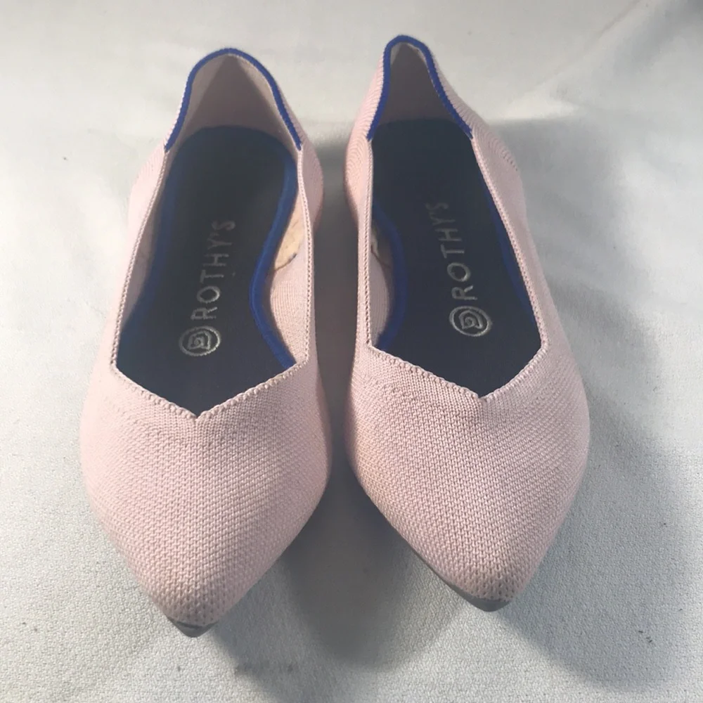 Rothy’s Women’s Petal Pink The Point Retired Knit Ballet Flats Size W7.5